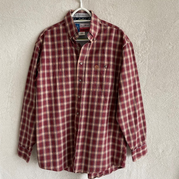 George Strait Cowboy Cut Collection by Wrangler / Men’s Long Sleeve Dress Shirt - Picture 1 of 7